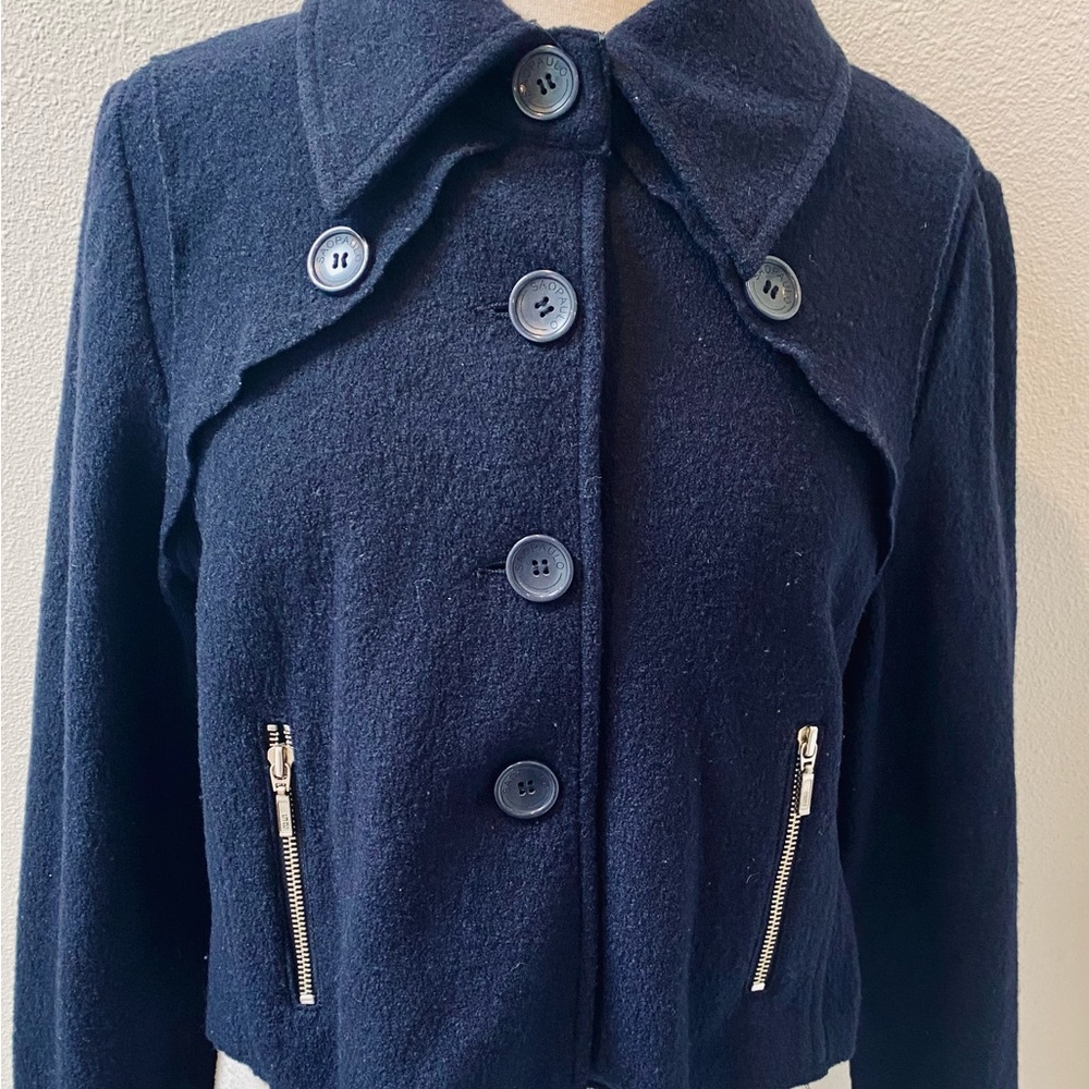 Navy São Paulo Cropped Jacket Women's 10/Medium